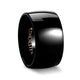 10 mm rounded black tungsten carbide ring