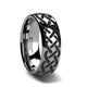 domed tungsten ring with an unique celtic knot design