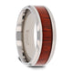 9 mm titanium ring with a padauk wood inlay