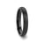 6 mm round black tungsten carbide ring with a brushed finish