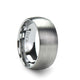 8 mm brushed finish rounded tungsten carbide ring