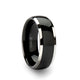 10 mm domed tungsten ring with a black ceramic inlay
