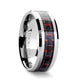 8 mm and red carbon fiber inlaid tungsten ring