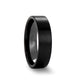 6 mm black ceramic men's ring with a brushed finish