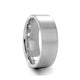 8 mm pipe cut tungsten carbide ring with a brushed finish