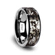 8 mm tungsten carbide wedding ring with an engraved digital camouflage design