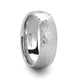 8 mm domed tungsten ring with a hammered finish